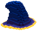 blue wizard hat with gold trim